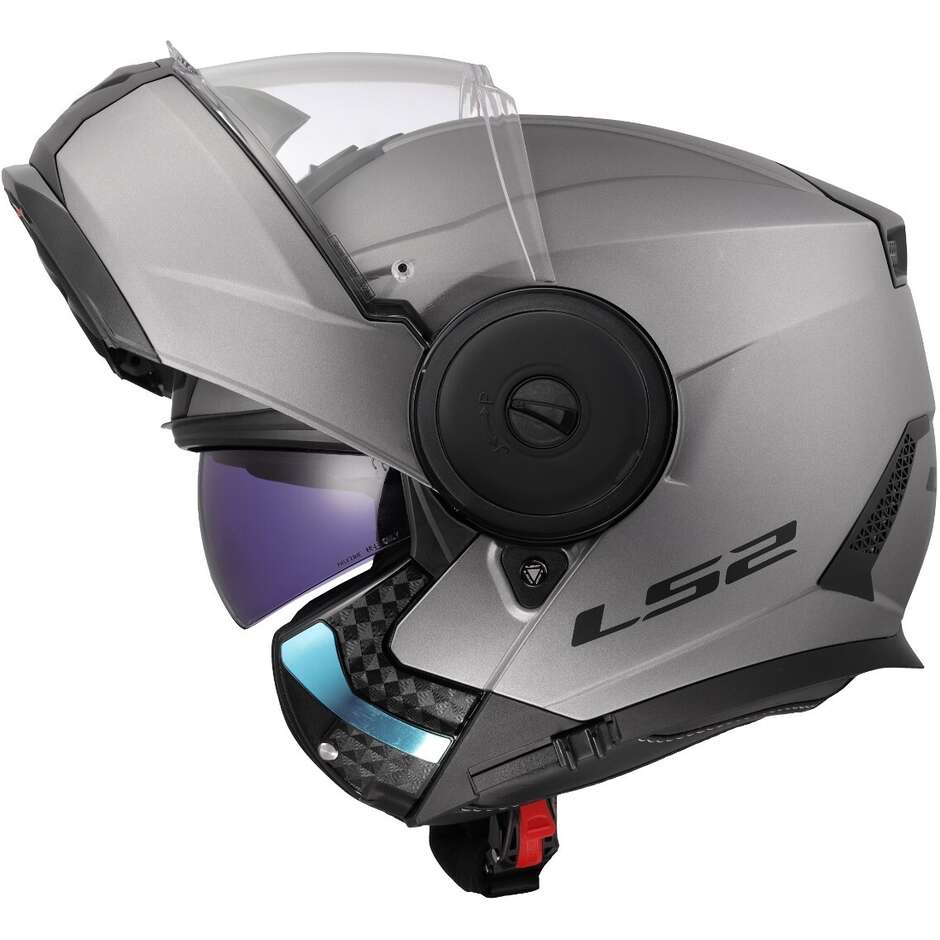 Casque de moto modulaire P/J LS2 FF902 SCOPE II SOLID Titane Mat