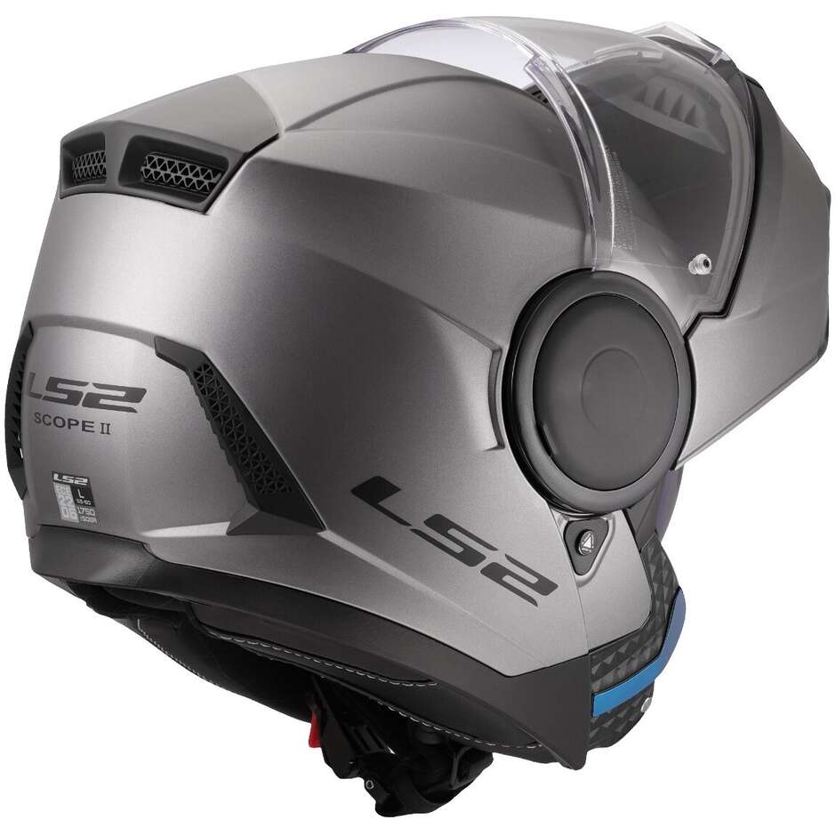 Casque de moto modulaire P/J LS2 FF902 SCOPE II SOLID Titane Mat