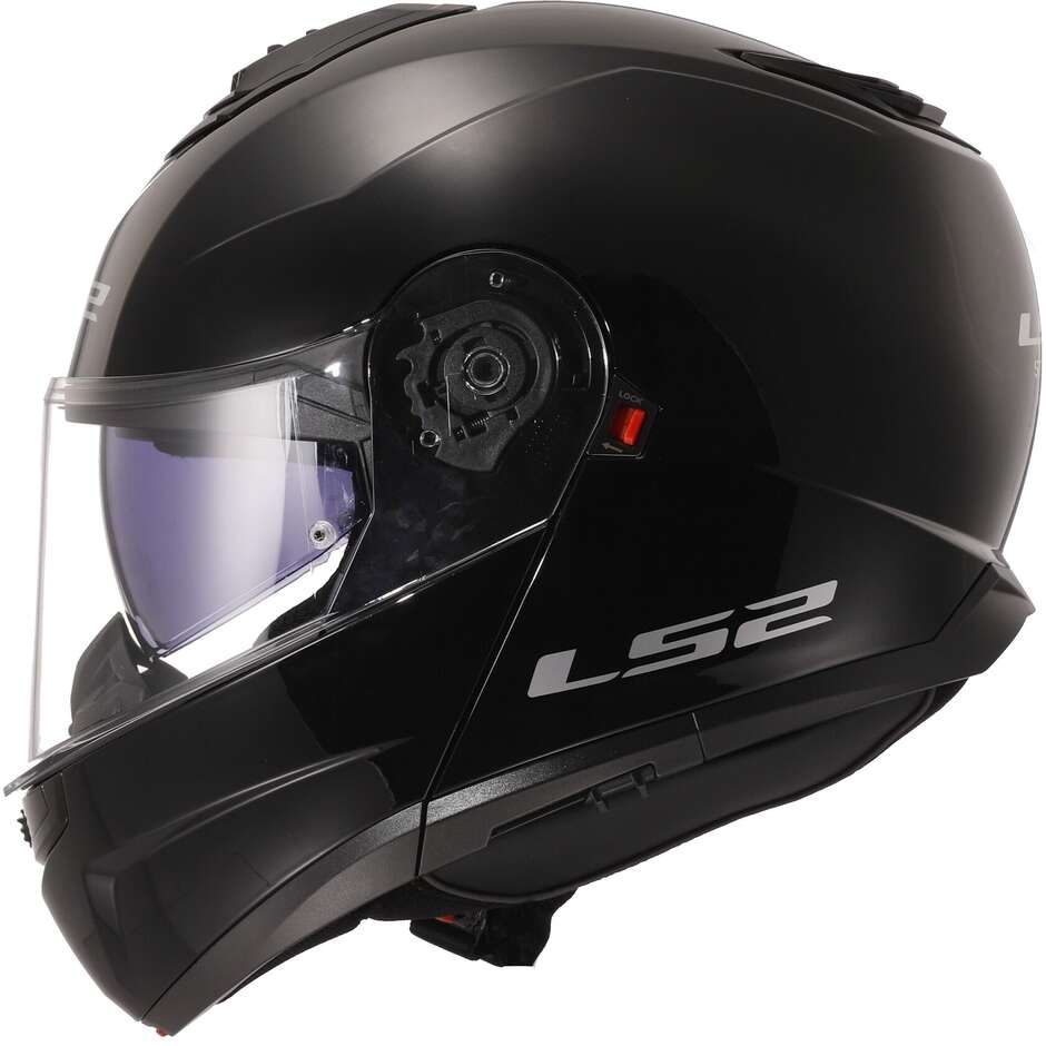 Casque de moto modulaire P/J Ls2 FF908 STROBE II Solid Glossy Black
