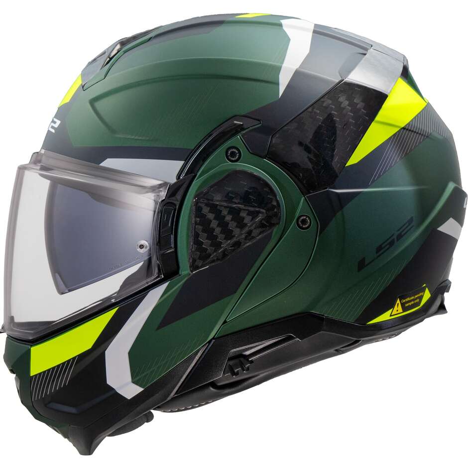 Casque de moto modulaire P/J LS2 FF910 ADVANT II TRIPLE Olive