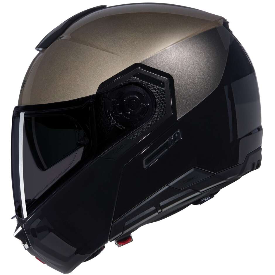 Casque de moto modulaire P/J Nolan N90-3 06 PEINTURE SPÉCIALE 342 Sable Noir Brillant