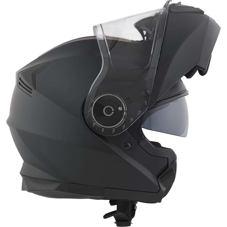 Casque de moto modulaire rabattable BHR 836 Blanc Noir Mat