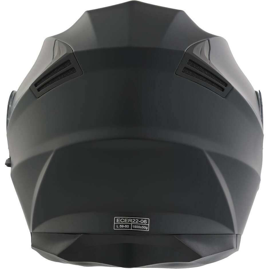 Casque de moto modulaire rabattable BHR 836 Blanc Noir Mat