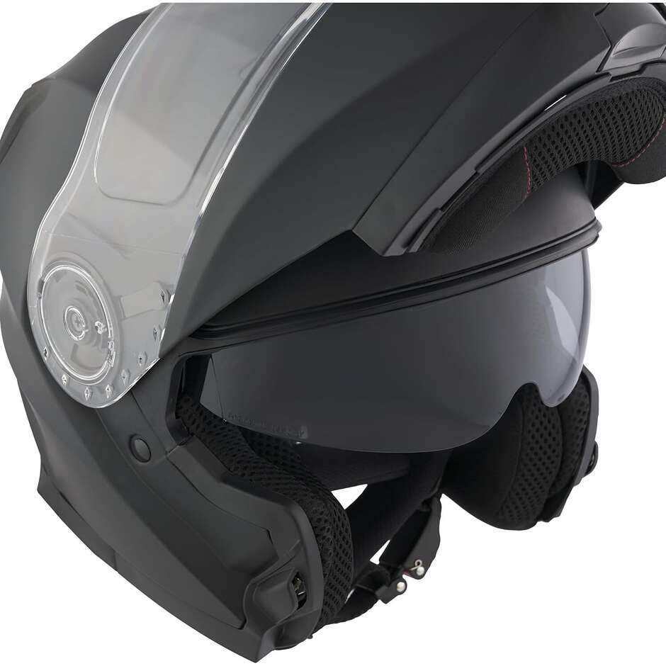 Casque de moto modulaire rabattable BHR 836 Blanc Noir Mat