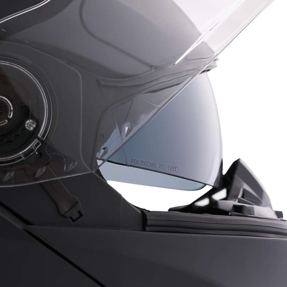 Casque de moto modulaire rabattable BHR 836 Blanc Noir Mat