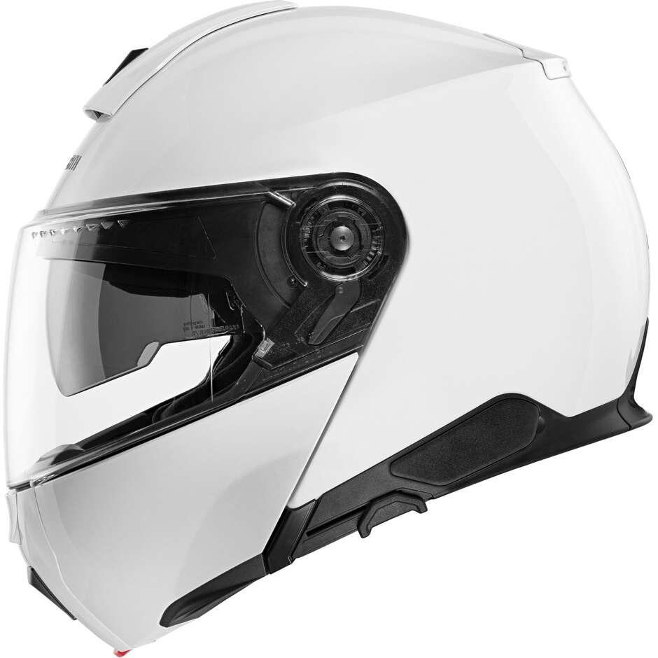 Casque de moto modulaire Schuberth C5 ANC Uni P/J blanc brillant