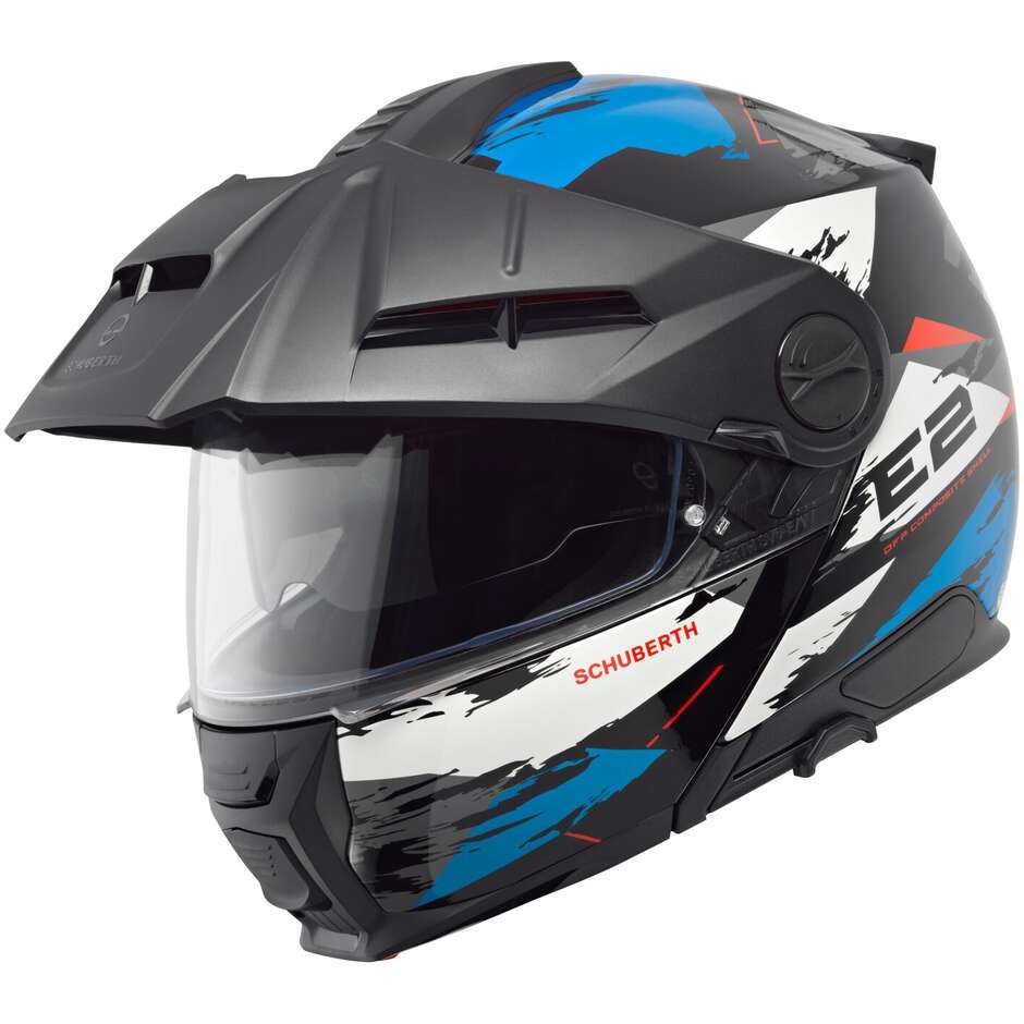 Casque de moto modulaire Schuberth E2  TRAIL P/J Bleu