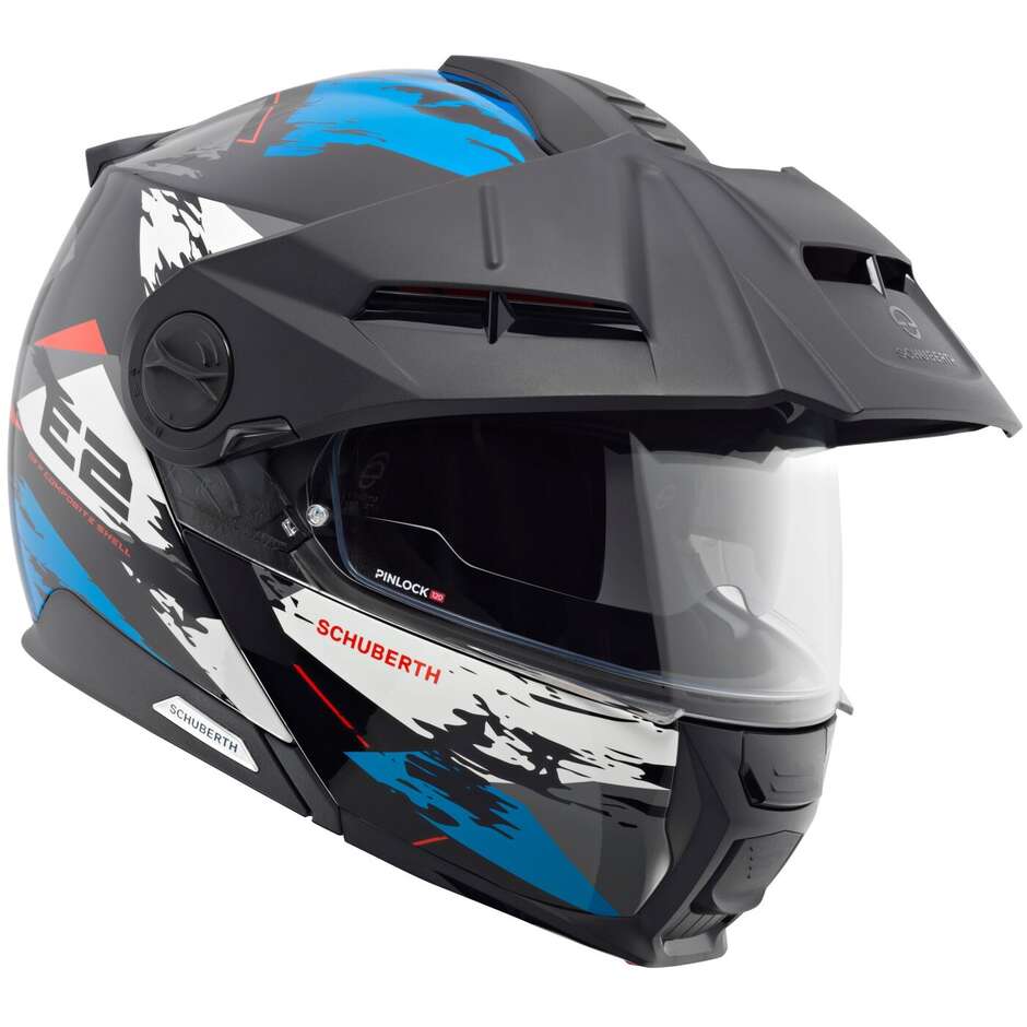 Casque de moto modulaire Schuberth E2  TRAIL P/J Bleu