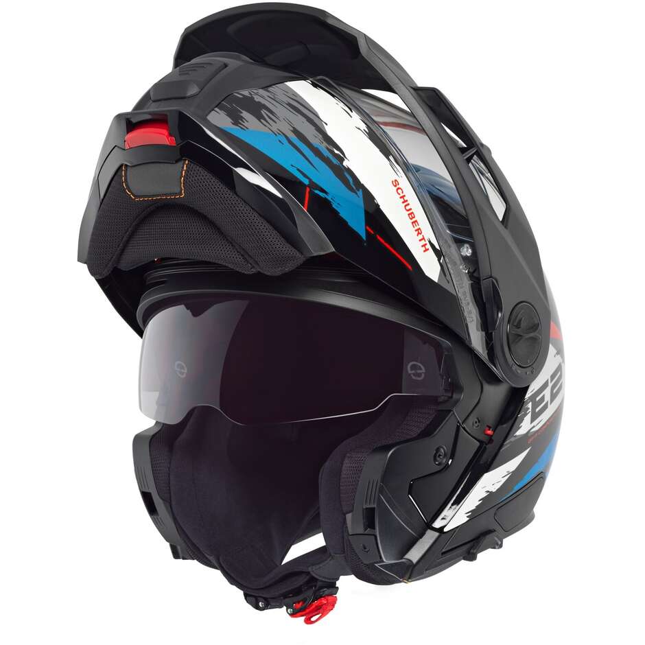 Casque de moto modulaire Schuberth E2  TRAIL P/J Bleu