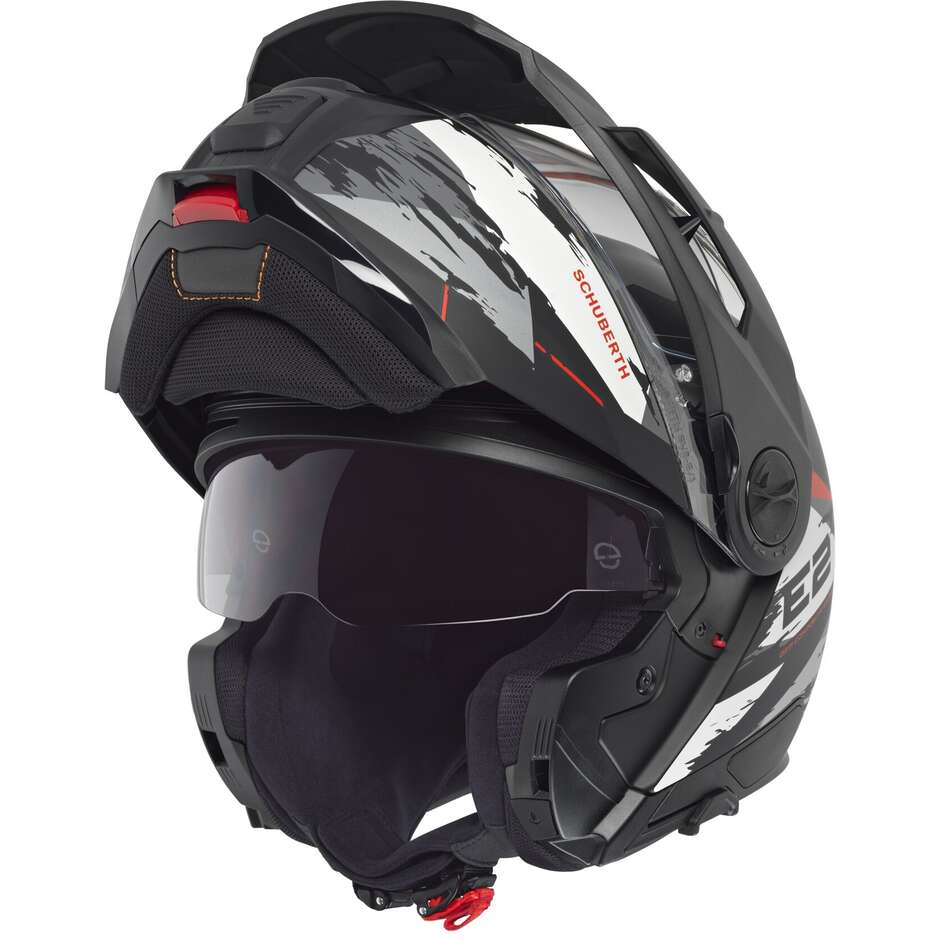 Casque de moto modulaire Schuberth E2 TRAIL P/J Gris