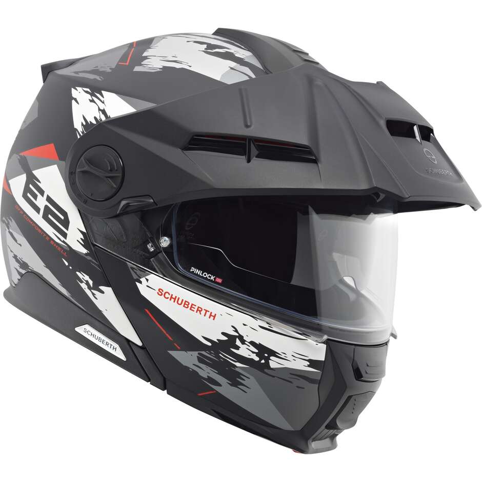 Casque de moto modulaire Schuberth E2 TRAIL P/J Gris
