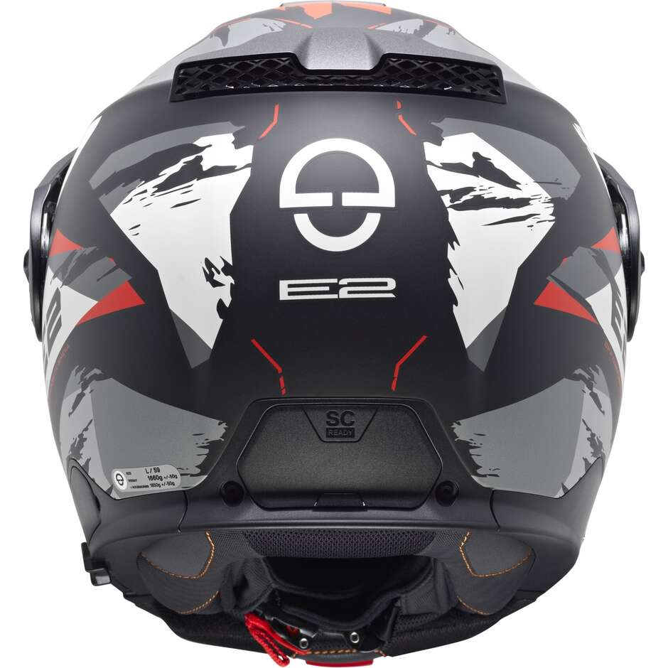 Casque de moto modulaire Schuberth E2 TRAIL P/J Gris