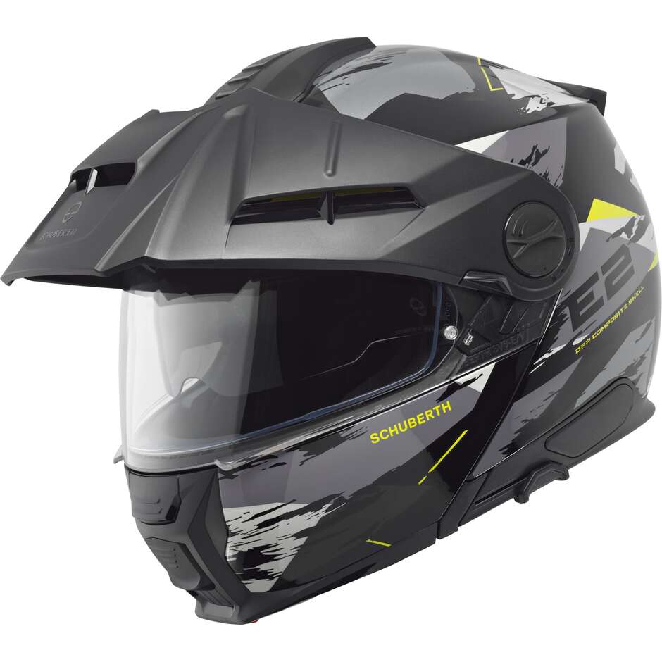 Casque de moto modulaire Schuberth E2 TRAIL P/J Jaune