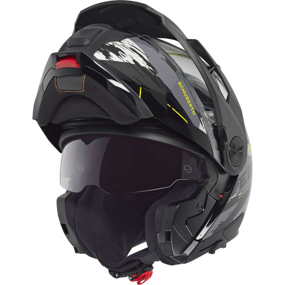 Casque de moto modulaire Schuberth E2 TRAIL P/J Jaune