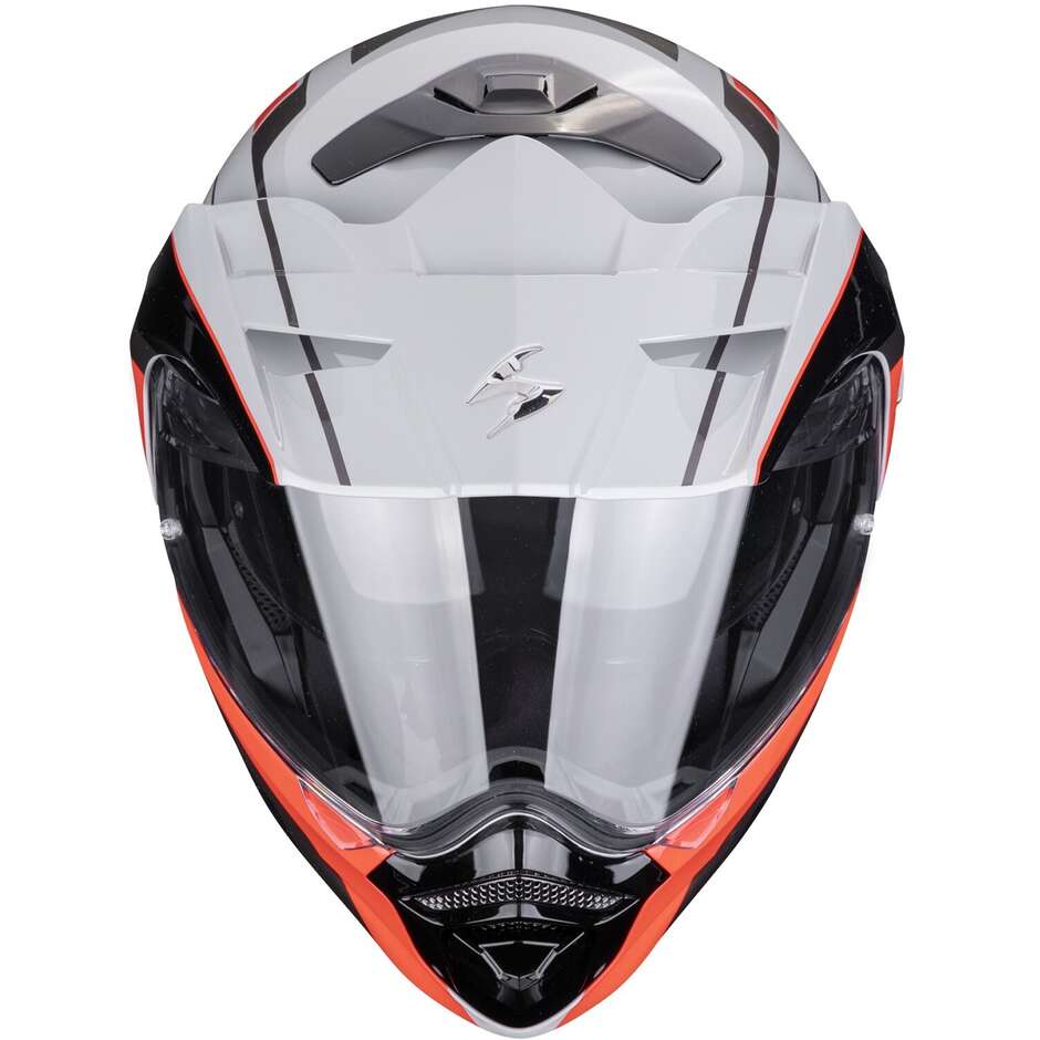 Casque de moto modulaire Scorpion ADX-2 Kamps Adventure P/J Gris Rouge