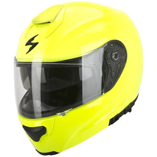 Casque de moto modulaire Scorpion Exo-3000 Air Solid Neon Yellow
