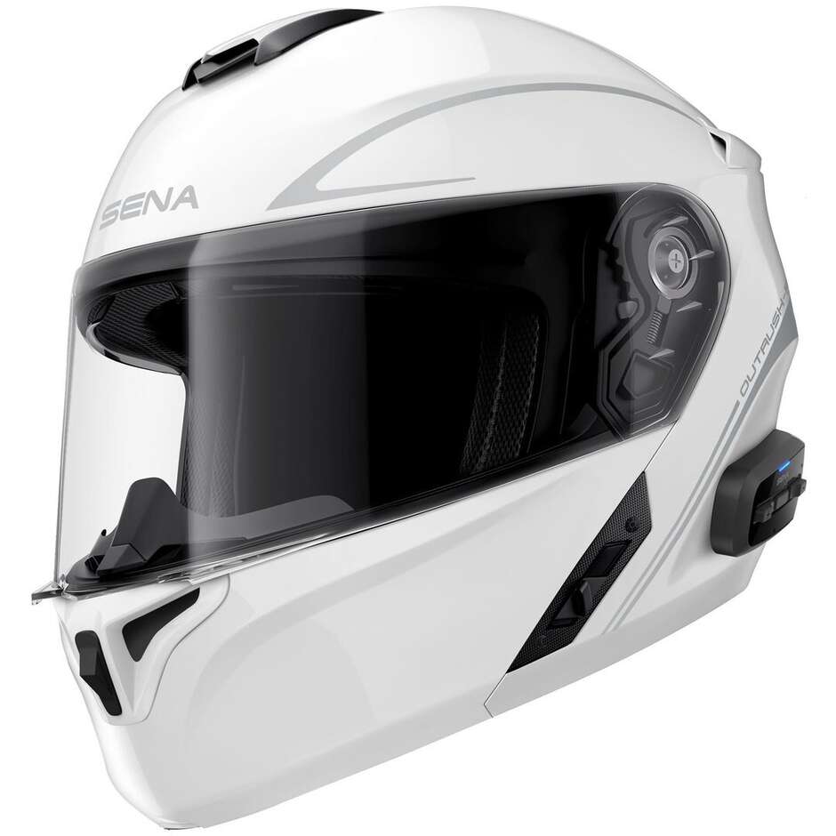 Casque de moto modulaire Sena OUTRUSH R P/J Blanc brillant
