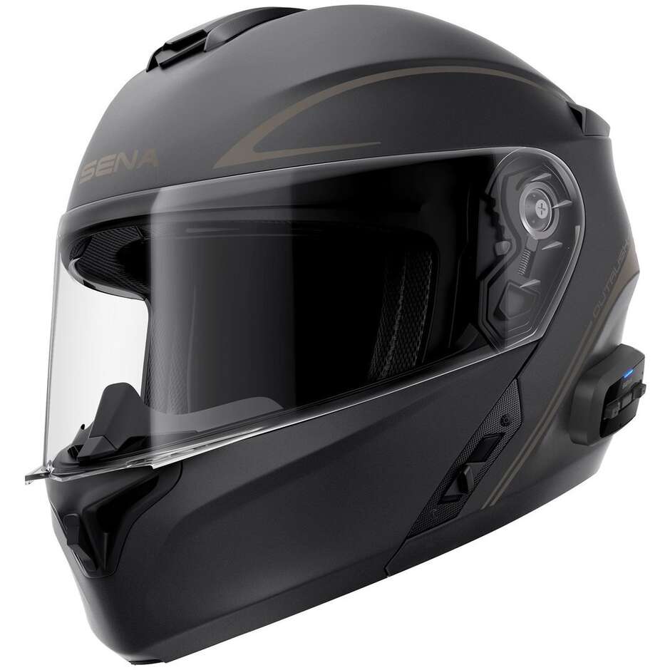 Casque de moto modulaire Sena OUTRUSH R P/J, noir mat