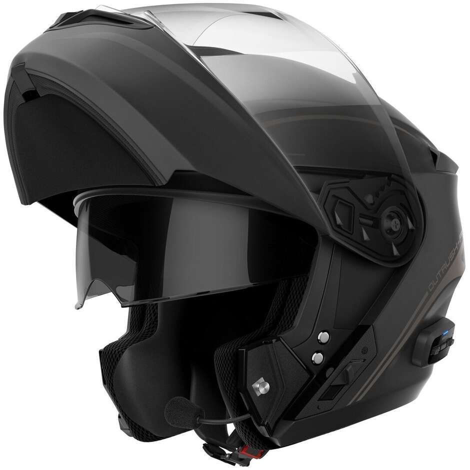 Casque de moto modulaire Sena OUTRUSH R P/J, noir mat