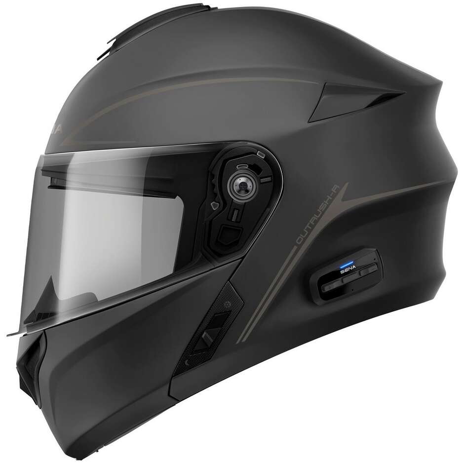 Casque de moto modulaire Sena OUTRUSH R P/J, noir mat