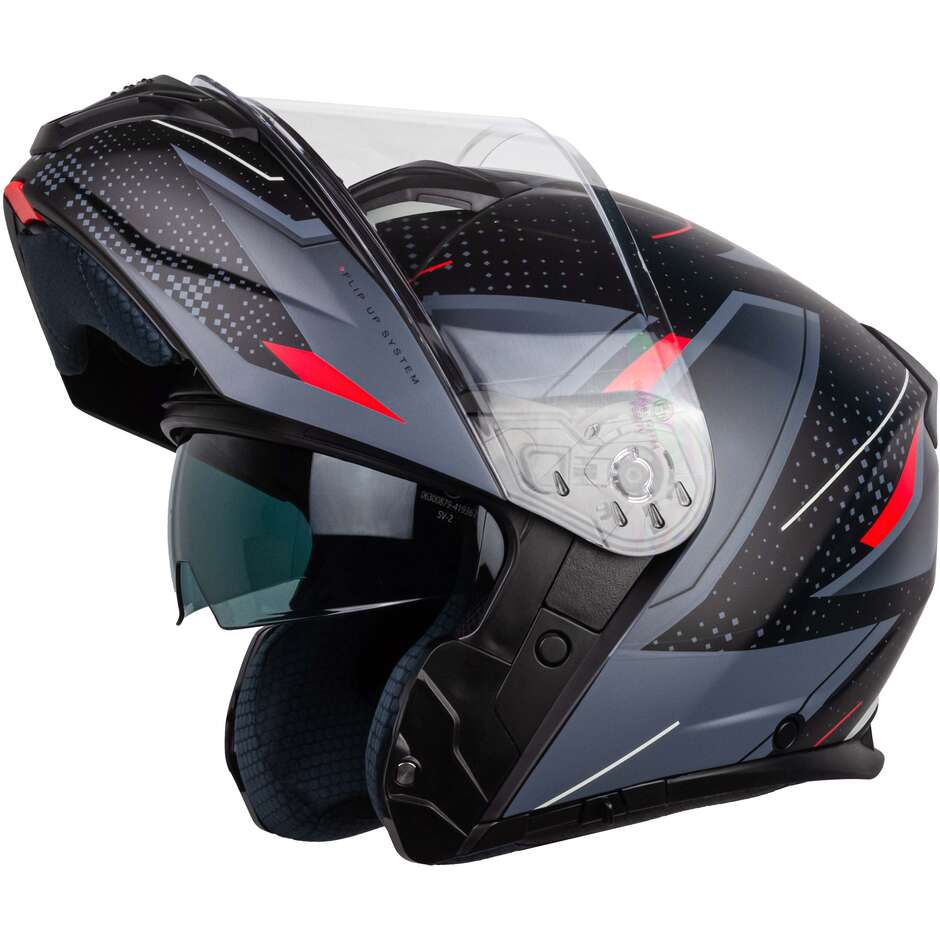 Casque de moto modulaire urbain One P/J 22.06 Fusion Red