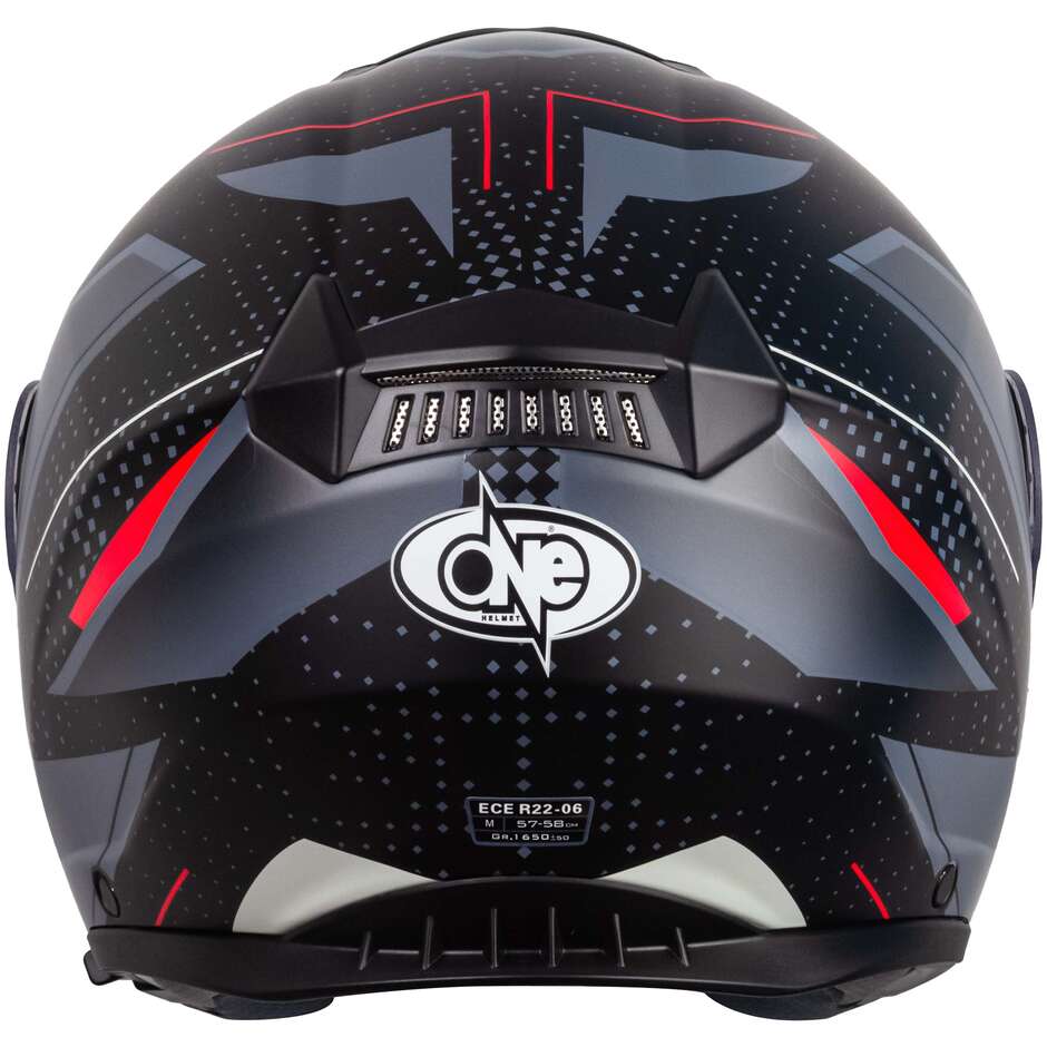 Casque de moto modulaire urbain One P/J 22.06 Fusion Red