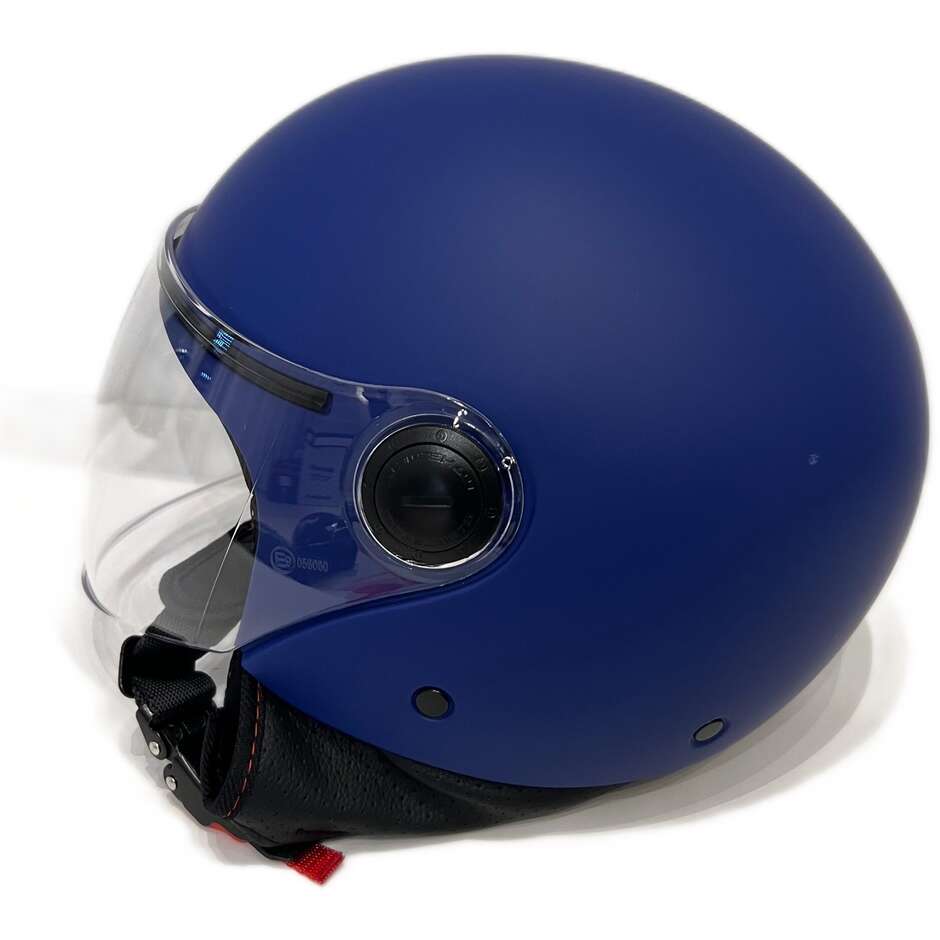 Casque de moto MT Helmets STREET Solid A7 Jet Bleu mat