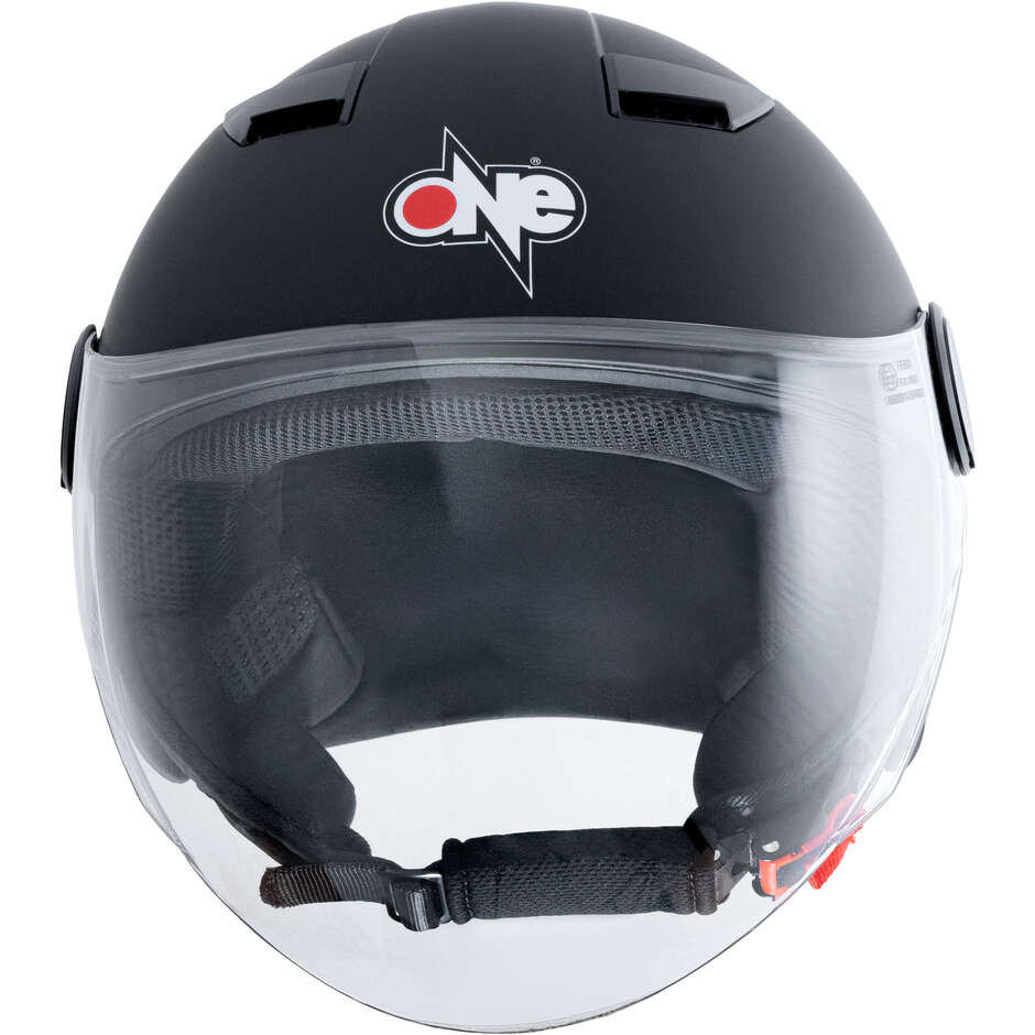 Casque de moto One Gamma 2.0 Jet avec visière, noir mat