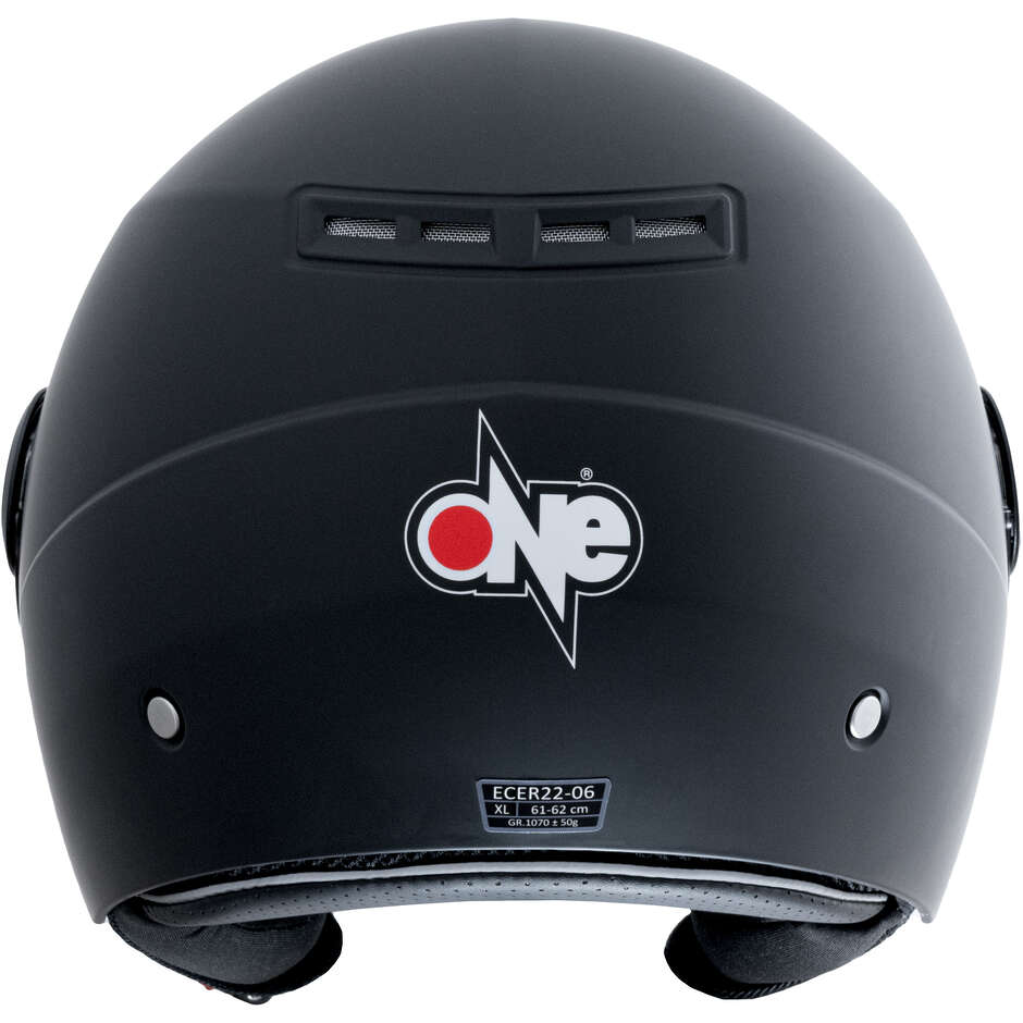 Casque de moto One Gamma 2.0 Jet avec visière, noir mat