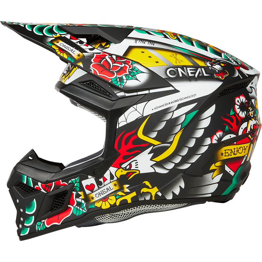 Casque de moto O'Neal 3SRS Inked Multi Cross Enduro