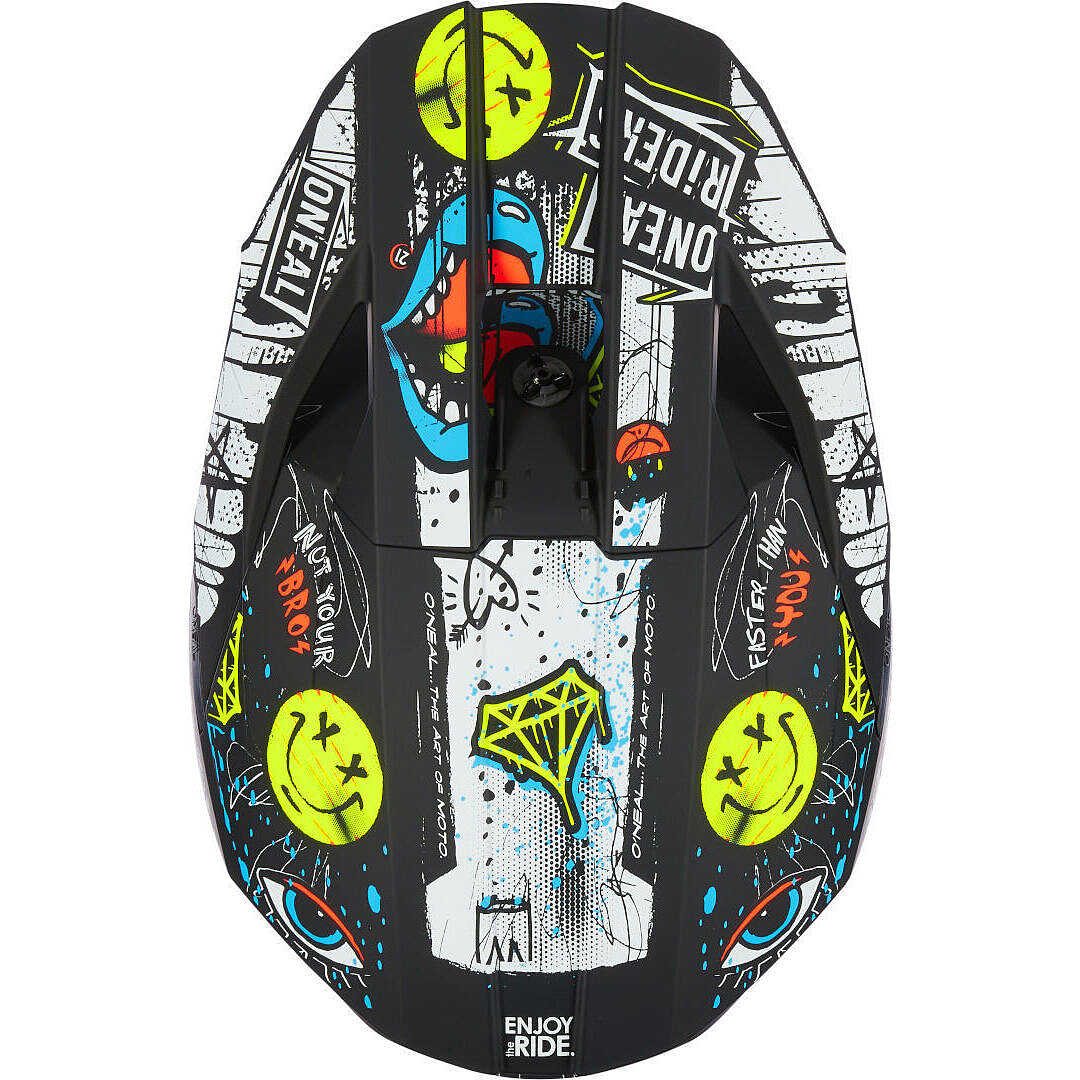 Casque De Moto Oneal 3SRS Youth VERTICAL Cross Enduro Pour Enfant Noir Blanc P130799