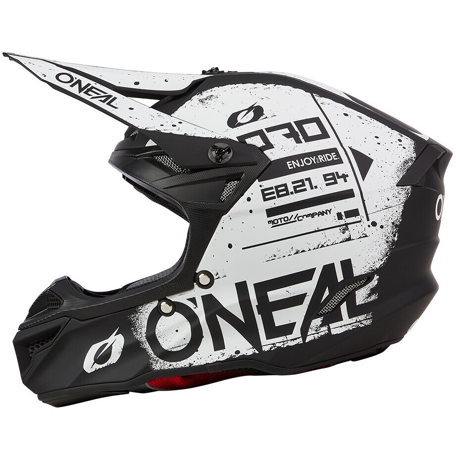 Casque de moto Oneal 5SRS SCARZ Cross Enduro noir/blanc