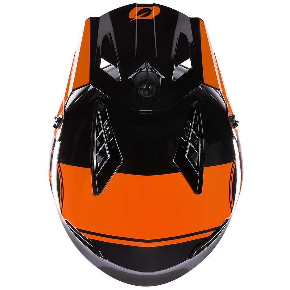 Casque de moto Oneal Volt Jet avec visière V.22 Corp Noir Orange