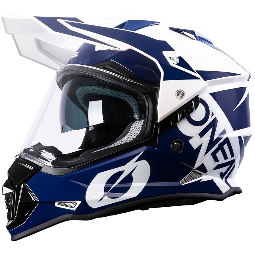 Casque de moto Onealierra Helmet R Bleu Blanc