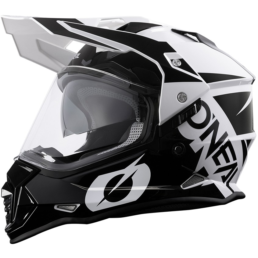 Casque de moto Onealierra Helmet R Noir Blanc