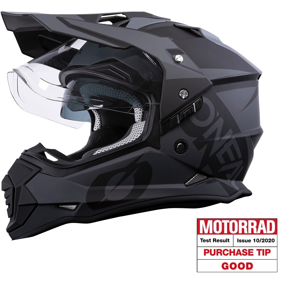 Casque de moto Onealierra Helmet R Noir Gris