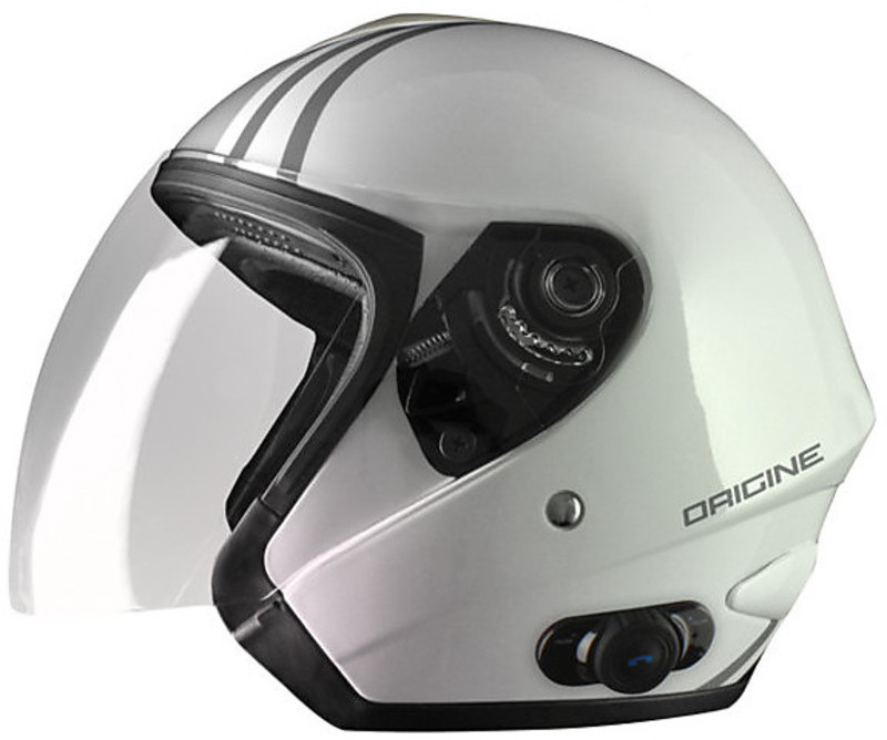 Casque de moto avec casque Bluetooth intégré, intégral, demi