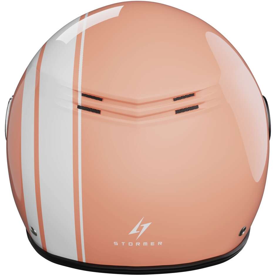 Casque de moto RIDE PATH Stormer Jet Corail Brillant