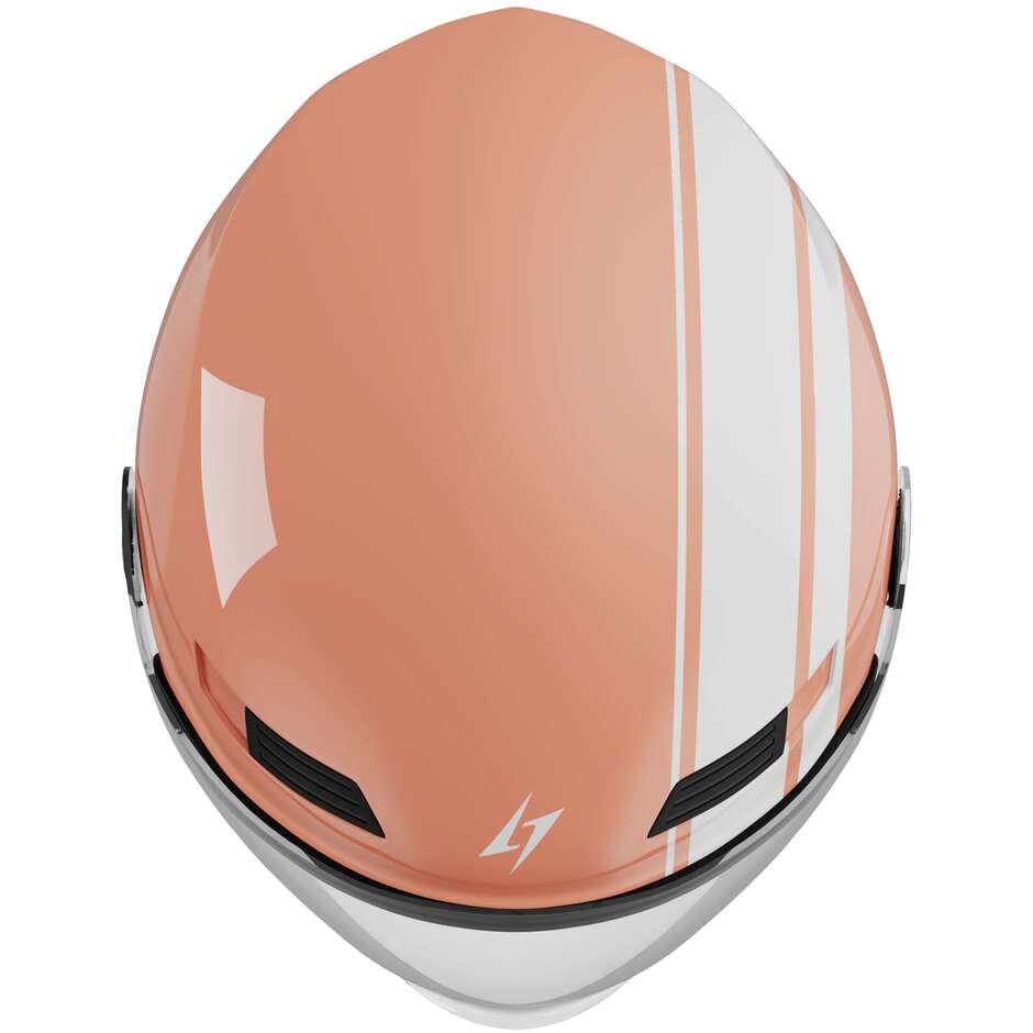 Casque de moto RIDE PATH Stormer Jet Corail Brillant