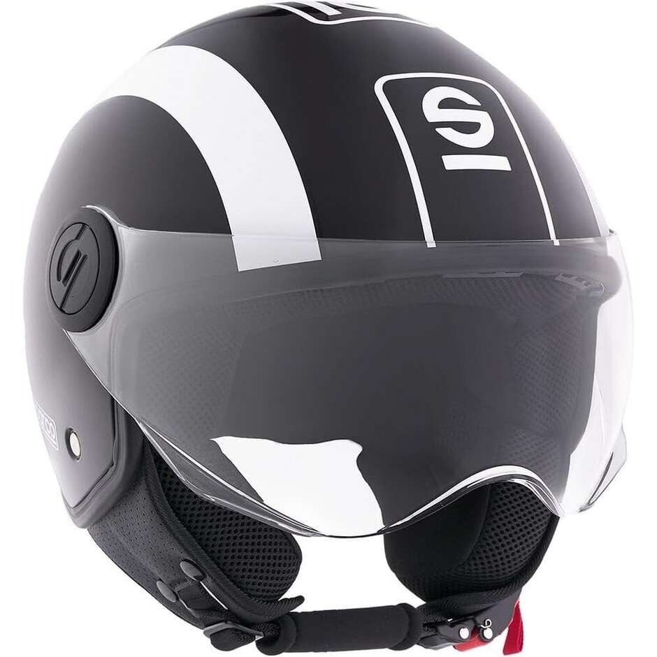 Casque de moto Sparco Riders SP601 Jet Noir et Blanc