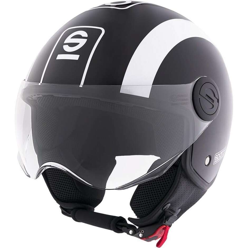 Casque de moto Sparco Riders SP601 Jet Noir et Blanc