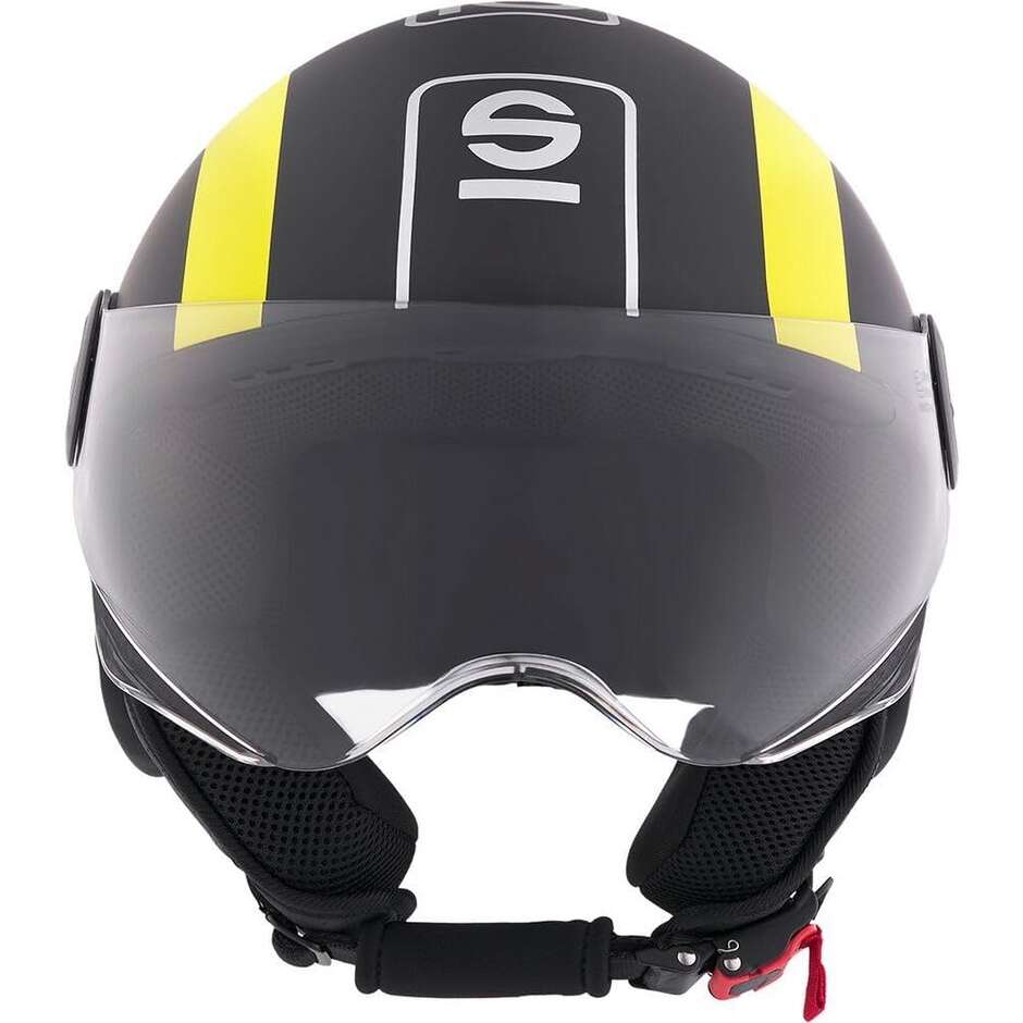 Casque de moto Sparco Riders SP601 Jet Noir mat Jaune
