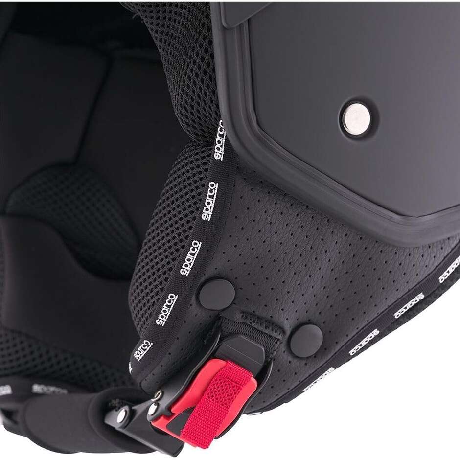 Casque de moto Sparco Riders SP602 Jet, noir mat
