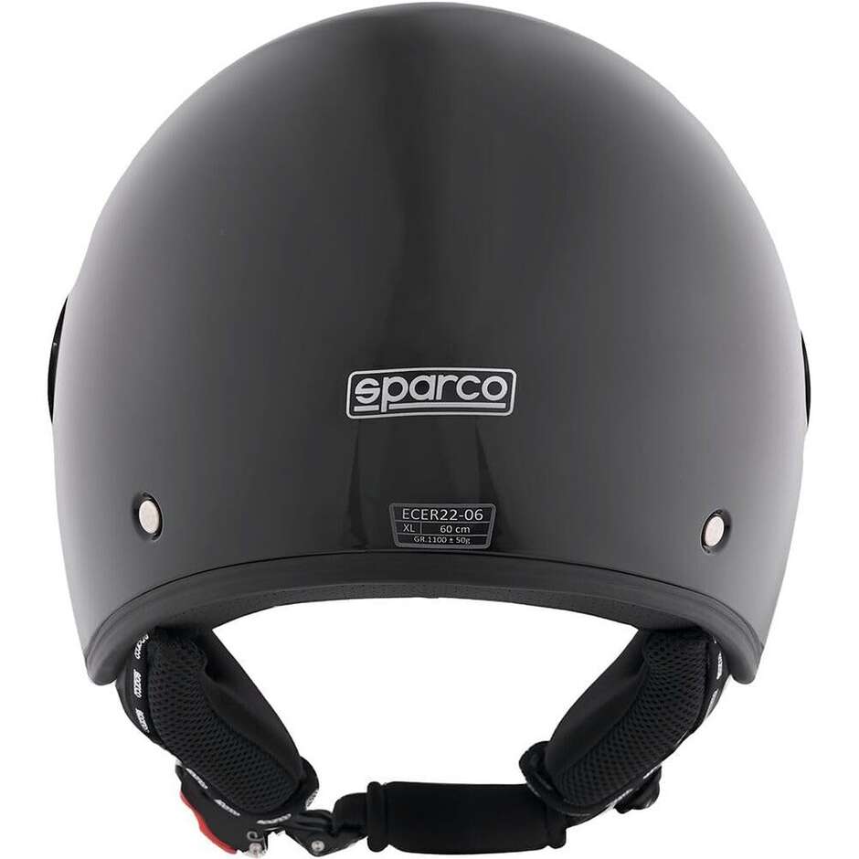 Casque de moto Sparco Riders SP602 Jet, noir métallisé