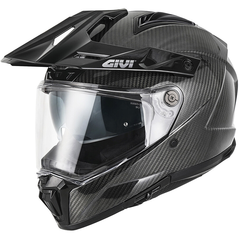 Casque de moto tout-terrain brillant Givi 80.1 CARBON