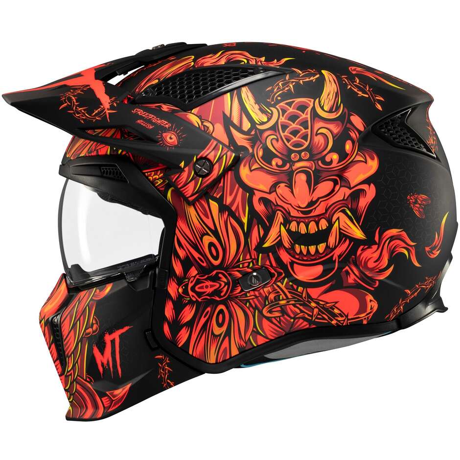 Casque de moto trial Mt Helmets STREETFIGHTER SV S HELLISH B5 Mat