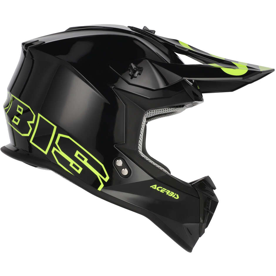 Casque de motocross Acerbis LINEAR 2206 Noir Jaune Fluorescent