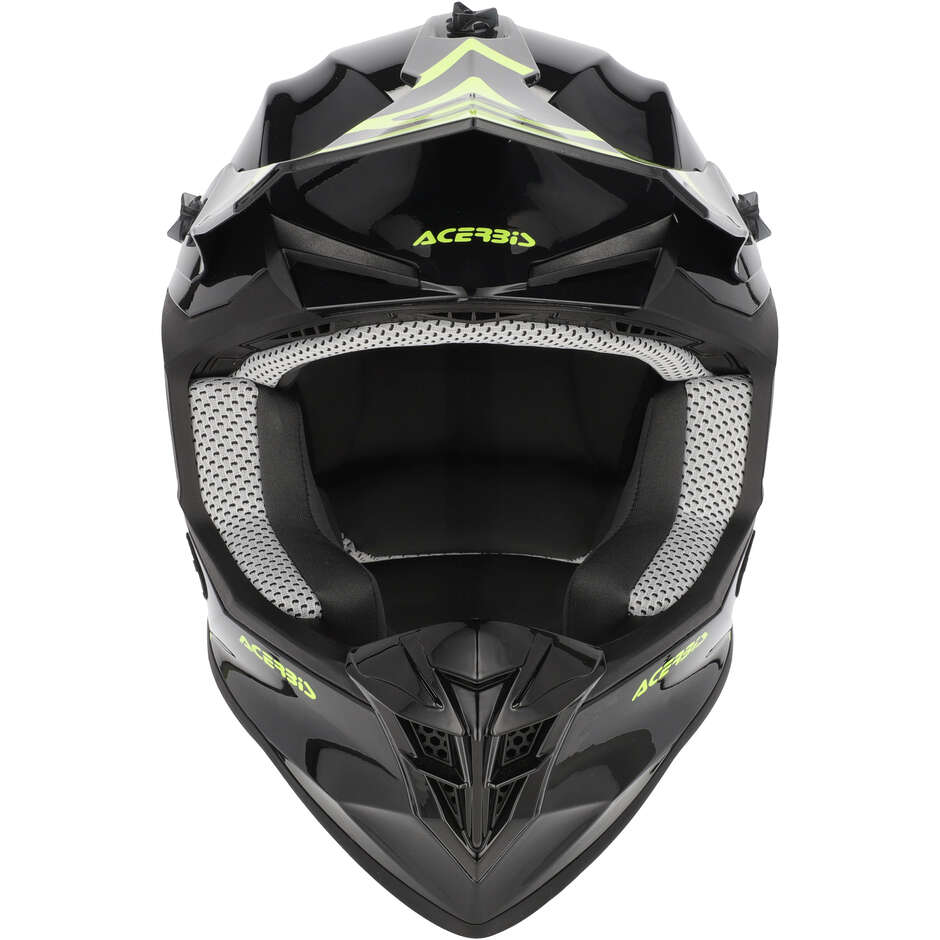 Casque de motocross Acerbis LINEAR 2206 Noir Jaune Fluorescent