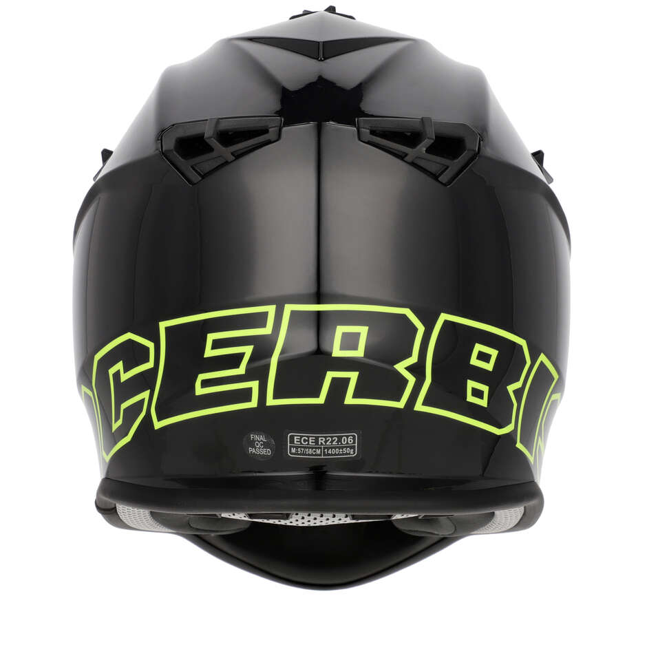 Casque de motocross Acerbis LINEAR 2206 Noir Jaune Fluorescent