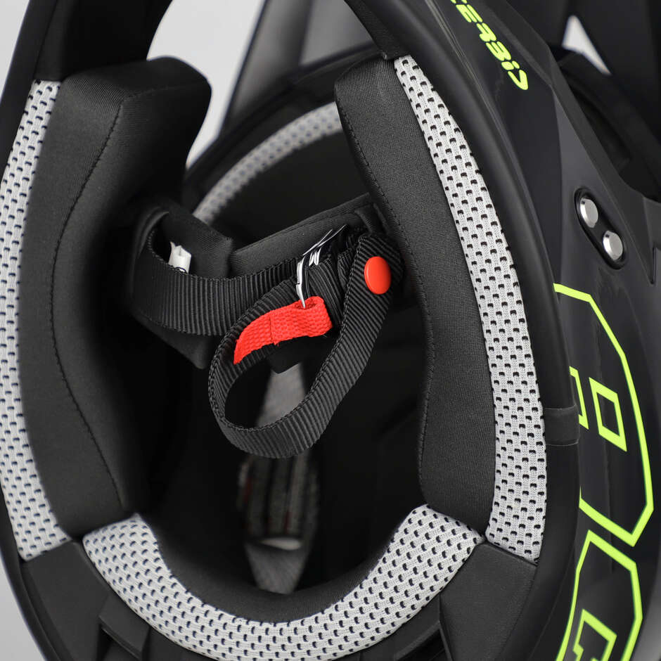 Casque de motocross Acerbis LINEAR 2206 Noir Jaune Fluorescent